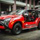 Red Rhino LF5G fire truck douses flames in small city spaces