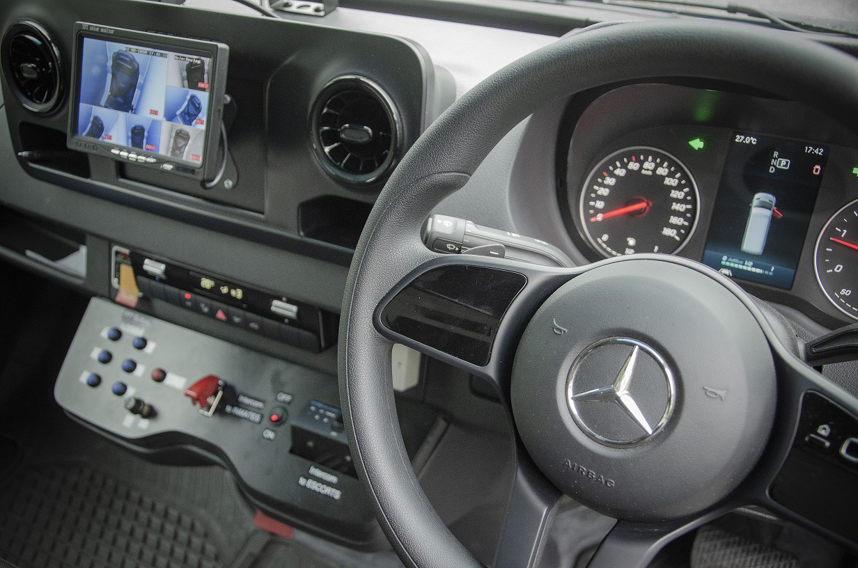 interior of fire medical vehicle