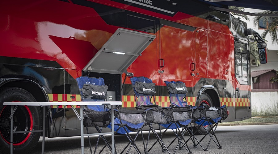 interior of fire medical vehicle